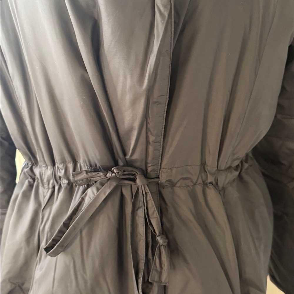 Eileen Fisher Hooded Black Winter Anorak, S/P, VGUC - Picture 3 of 12